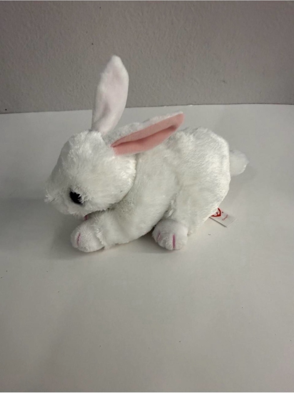 Ty White and Pink Bunny Plush Stuffed Animal
